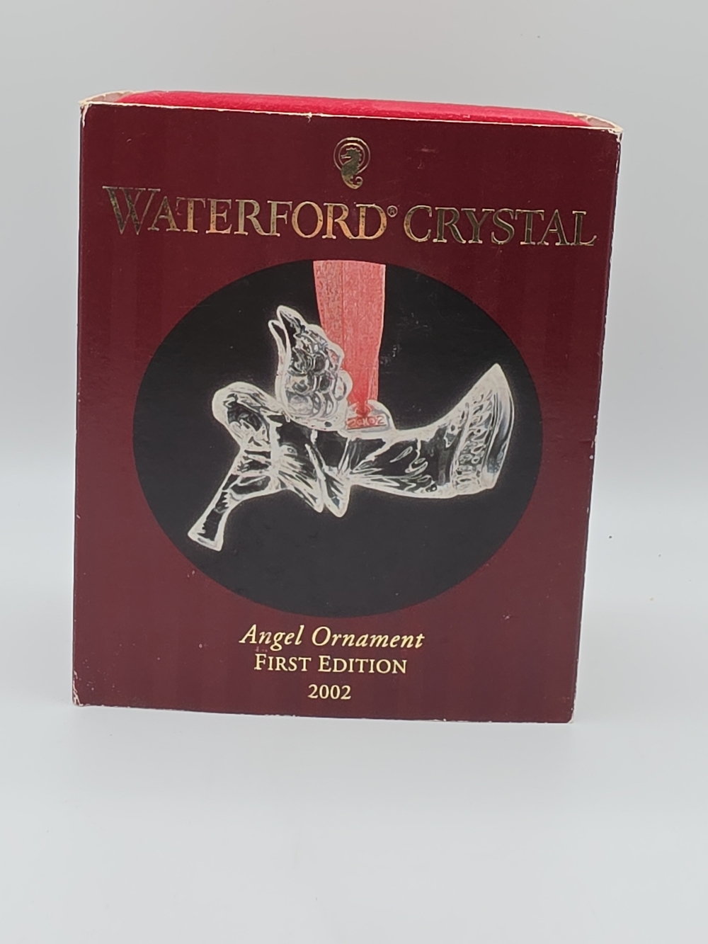 Waterford Crystal Red Angel Ornament - 2002 First Edition